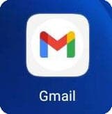 แอป g mail ในหน้าจอมือถือ