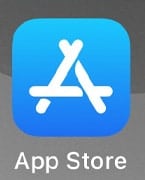 App Store ไอคอนแอปสโตร์หน้าจอมือถือไอโฟน