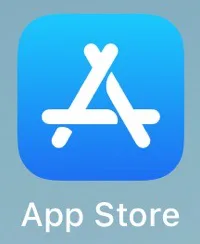มือถือยี่ห้อไอโฟน iphone ให้กดเข้าแอปสโตร์ app store